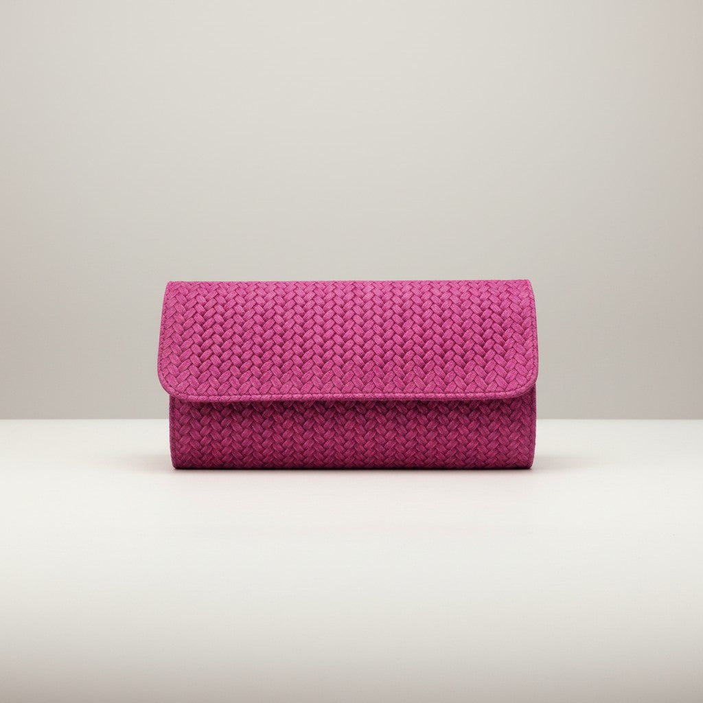 Braided Bougainvillea Leather Wallet