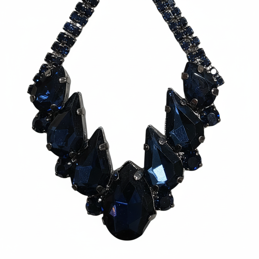 Pendientes Zaffiro con cristales azules - Detalle