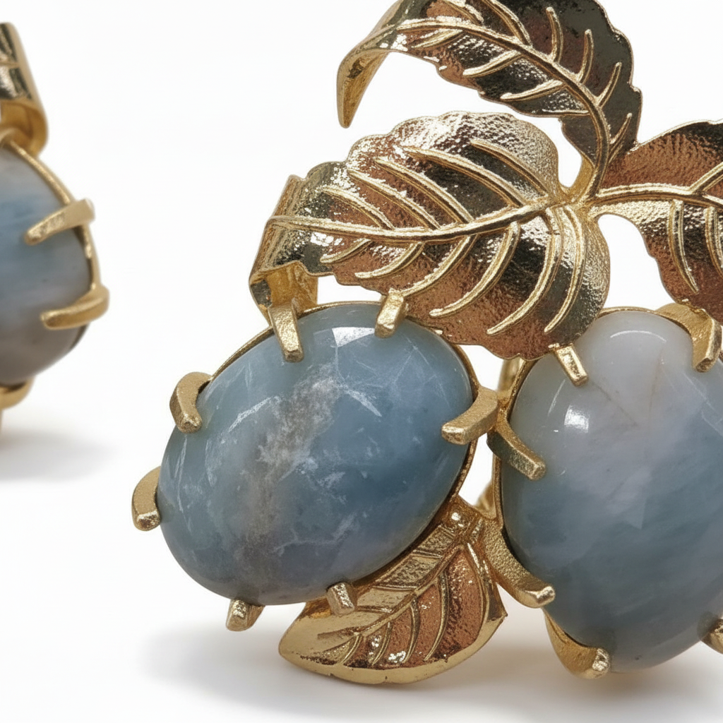 Pendientes Bianca con aguamarinas - Detalle