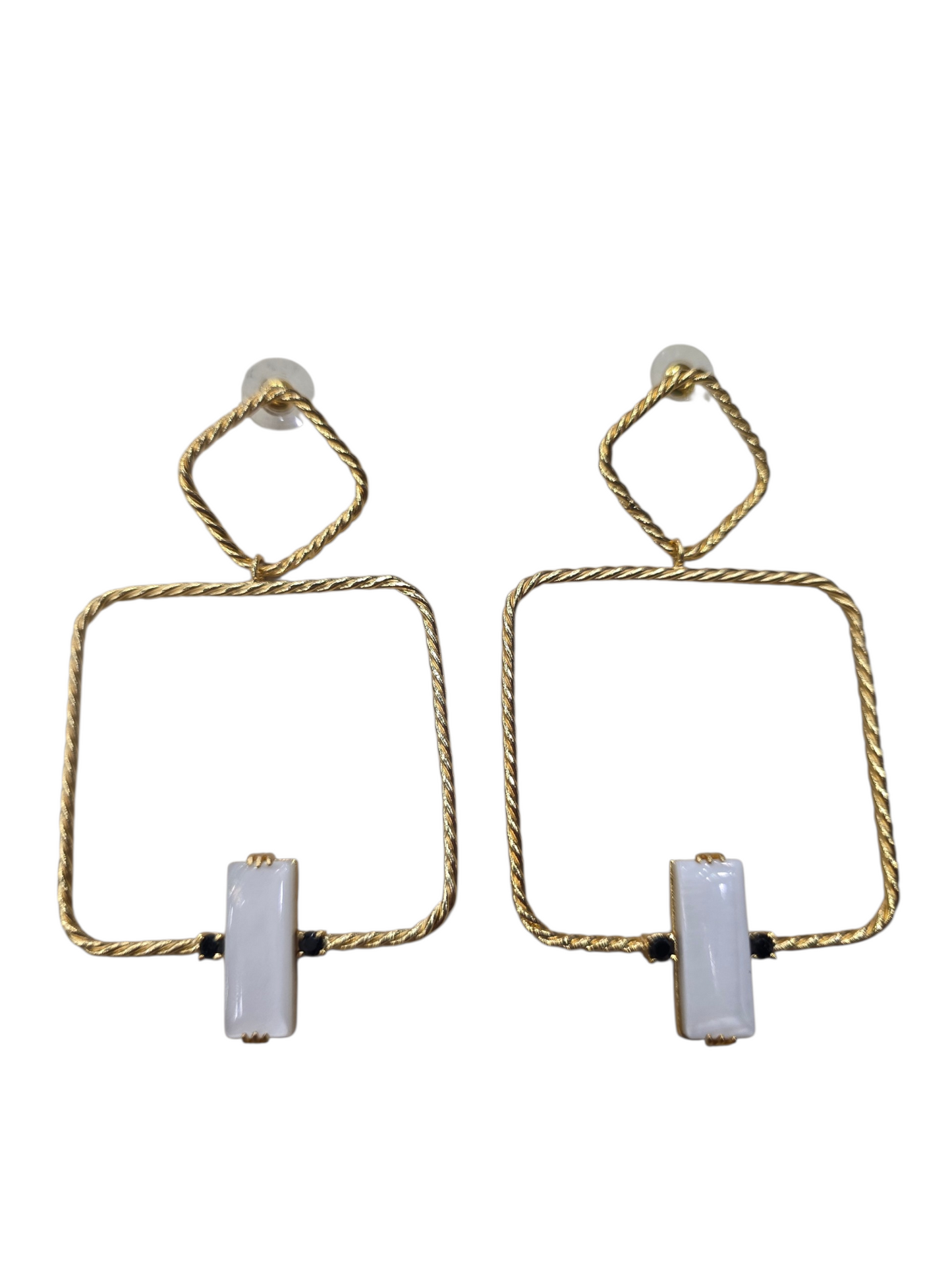 Pendientes Marco Jade Blanco