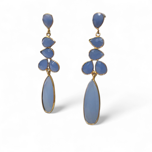 Pendientes Racimo Calcedonia
