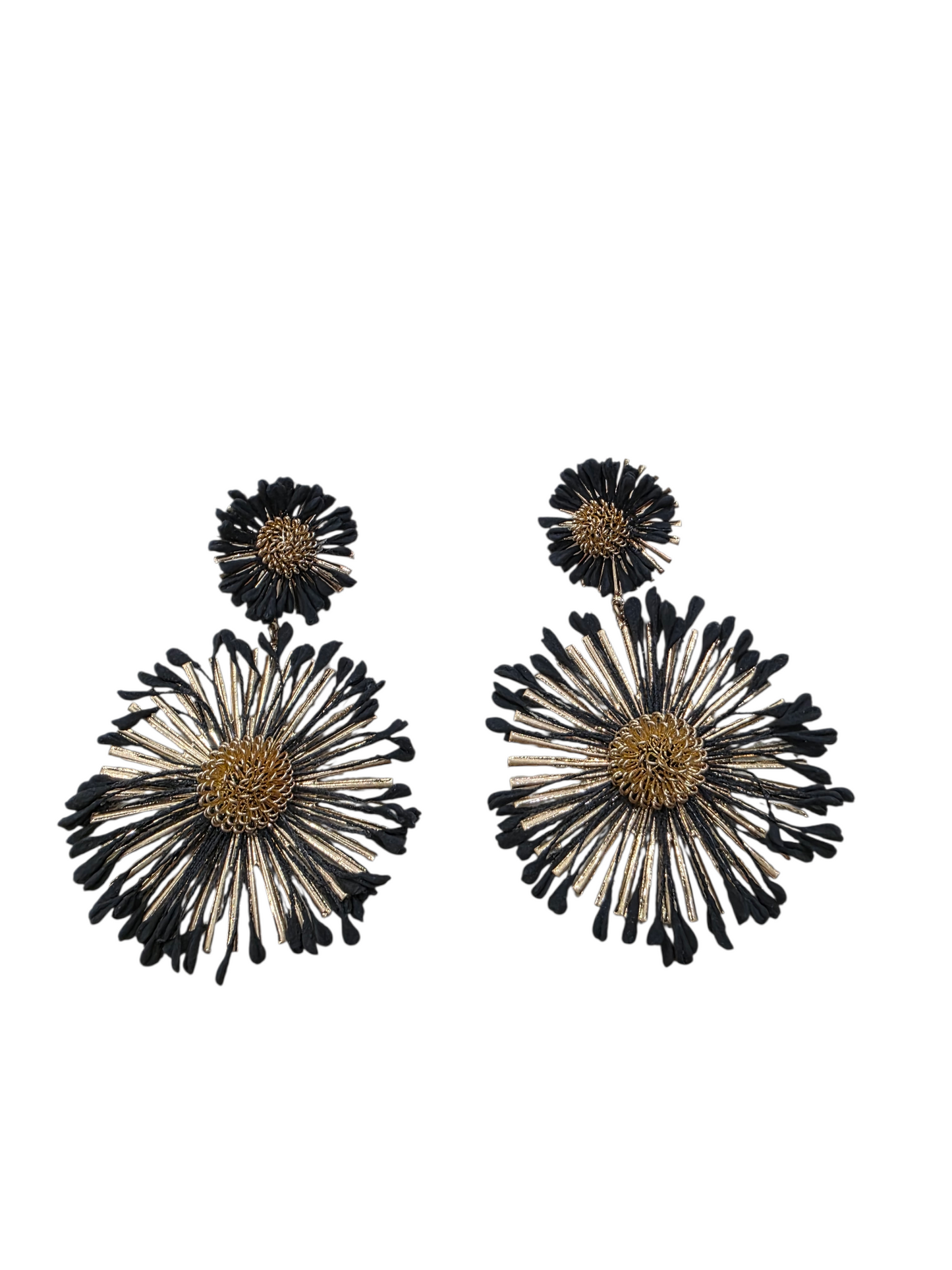 Pendientes Flor Rafia Nude