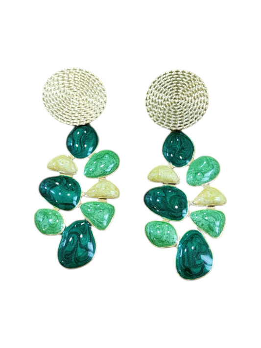 Pendientes Esmeralda Espiral