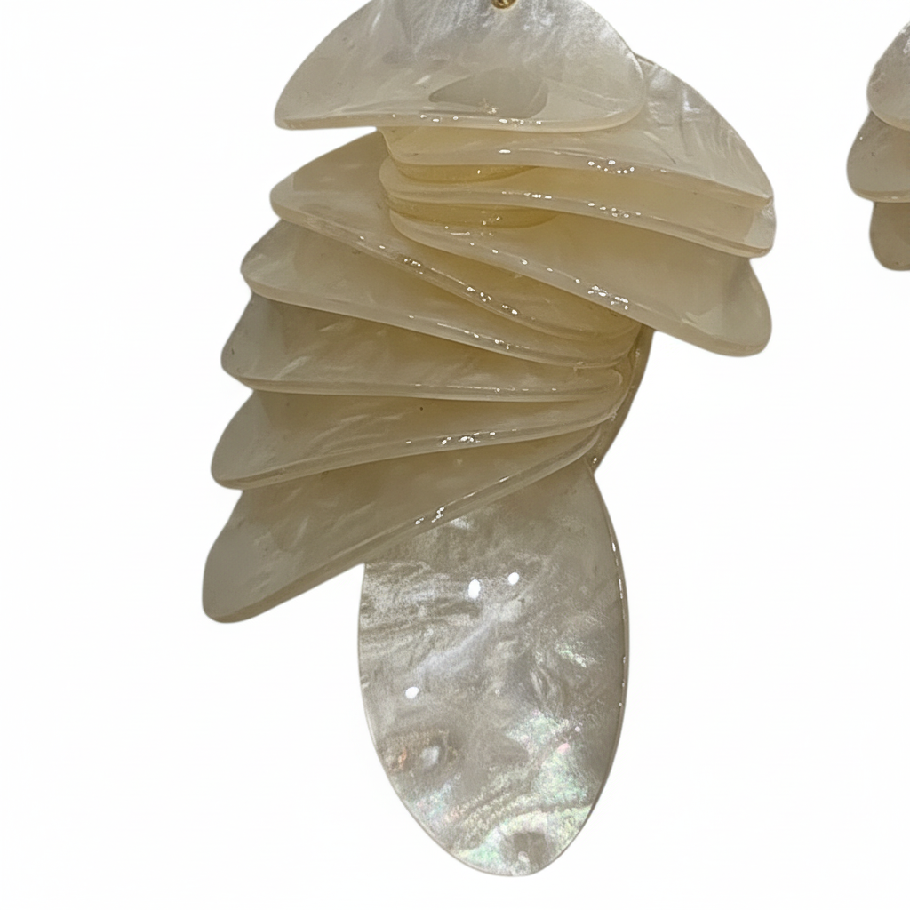 Pendientes Petalo con pétalos acrílicos - Detalle