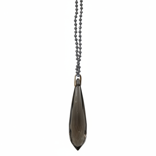 Gray Teardrop Necklace