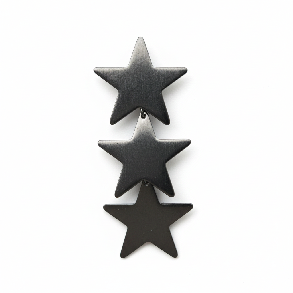 Pendientes Stelle Nere - detalle macro