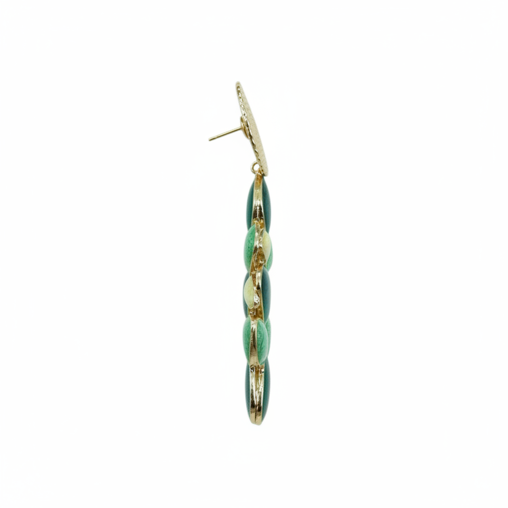 Pendientes Esmeralda Espiral