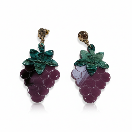 Pendientes Uva con diseño de racimo - Vista frontal