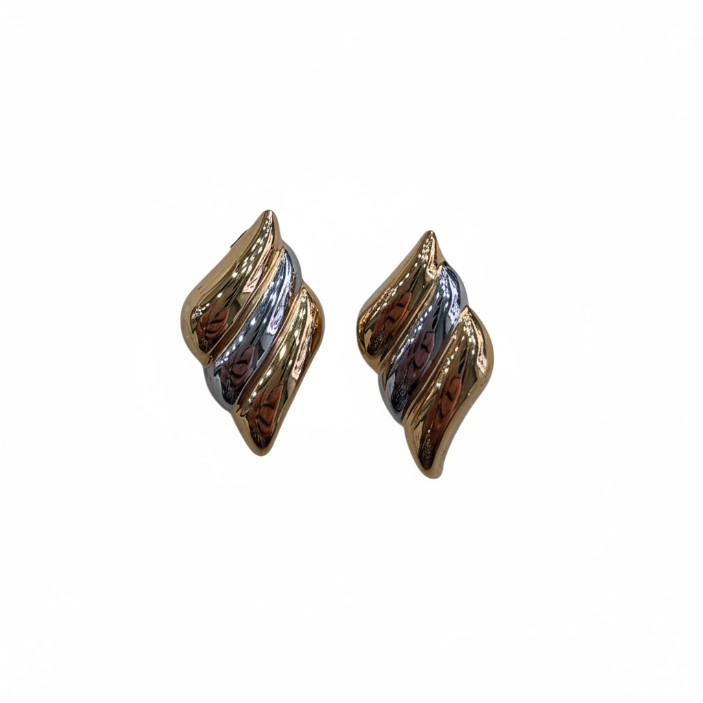 Pendientes Vela Bicolore - detalle textura
