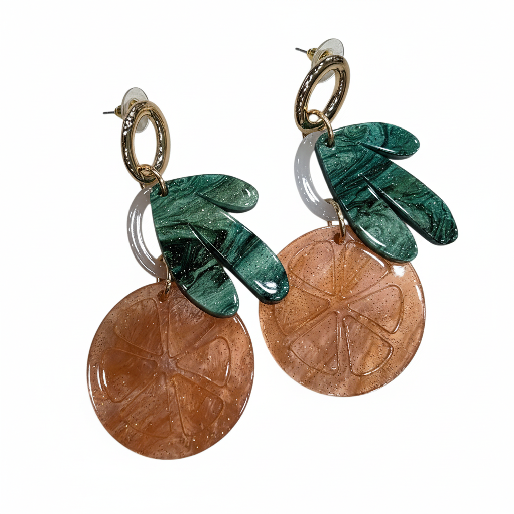 Pendientes Ananas con diseño de piña - Detalle
