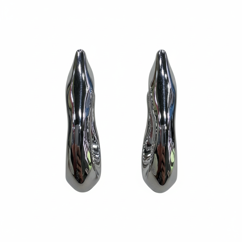 Pendientes Allegra Plata - Vista lateral