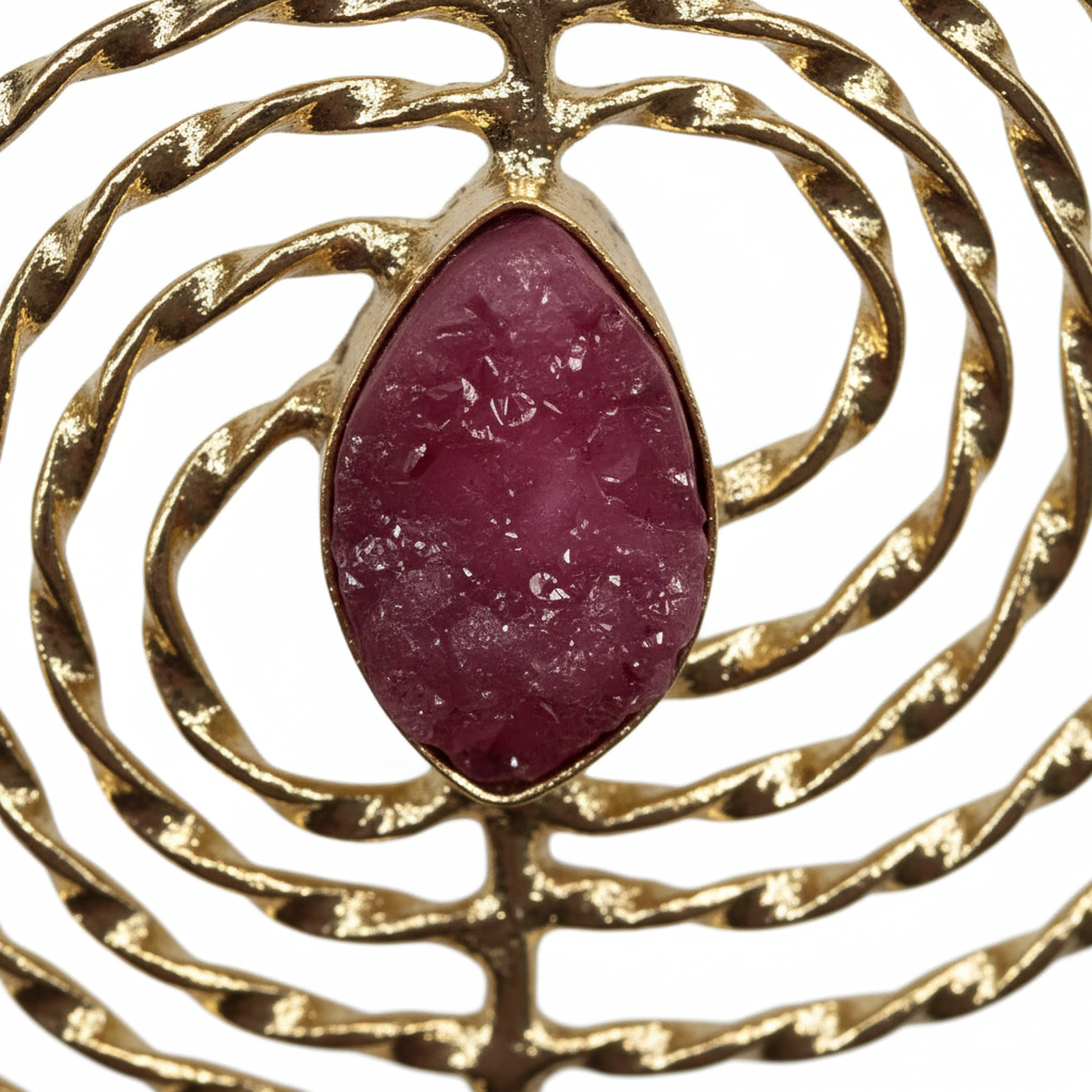 Pendientes Agata Rosa - Detalle