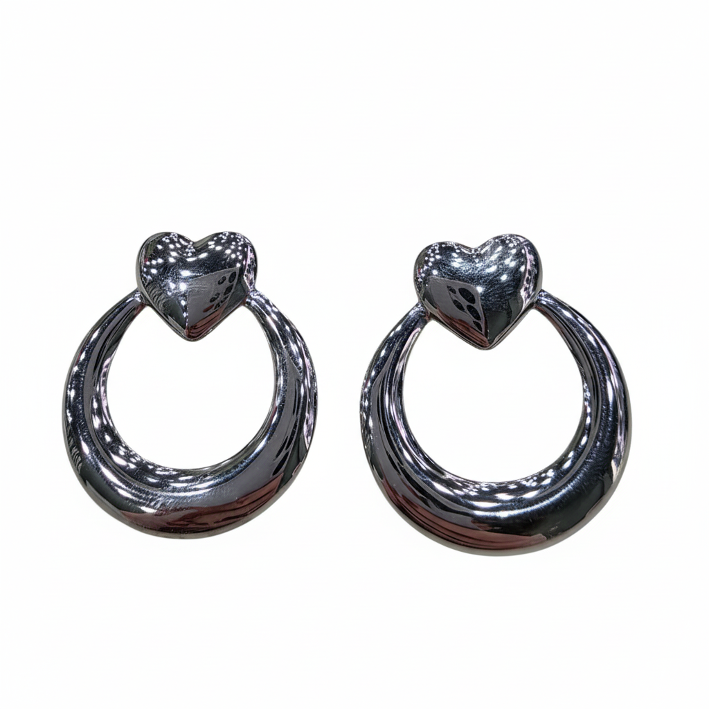 Pendientes Amore Plata - Vista tres cuartos