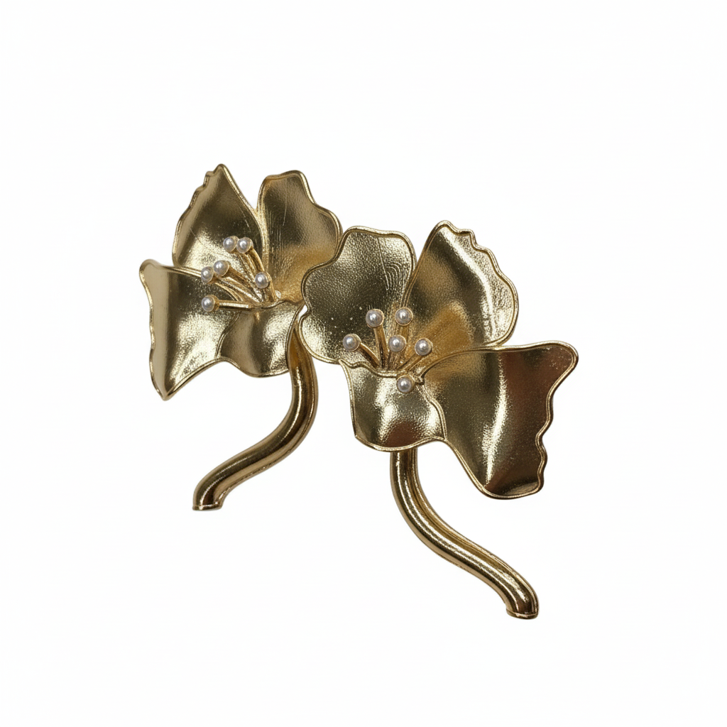 Pendientes Ivy hoja de hiedra - Vista lateral