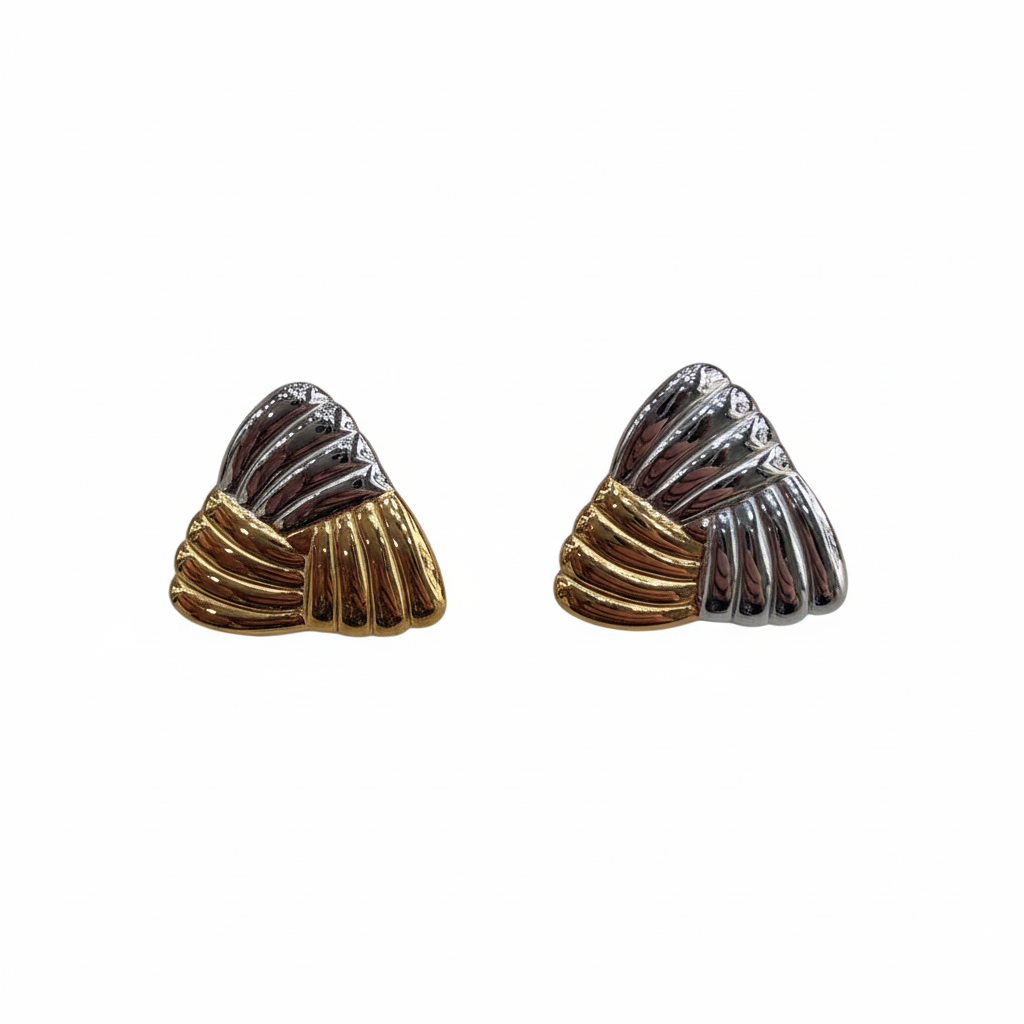 Pendientes Nodo Bicolore - detalle textura