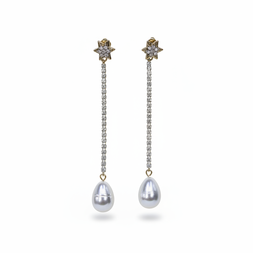 Pendientes Diana Dorados - Vista frontal
