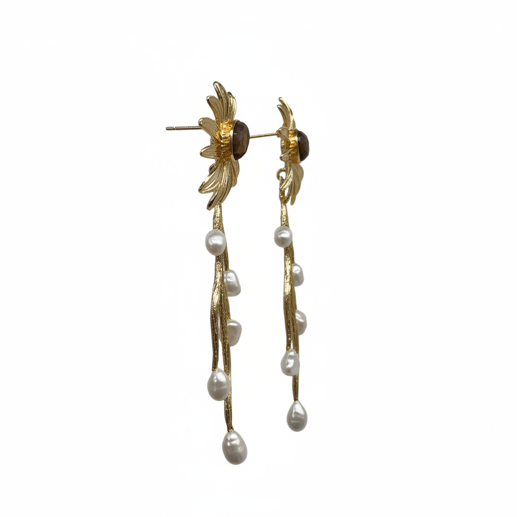 Tiger's Eye Daisy Earrings